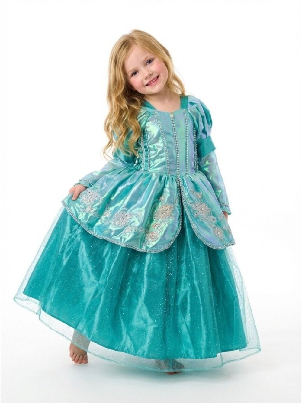 Girls Ariel Inspired Princess Dress Costume (Size 5)